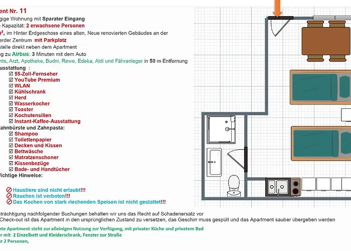 Apartament Finkenwerder Larisa's Nr11-ganze Unterkunft-mit Parkplatz
